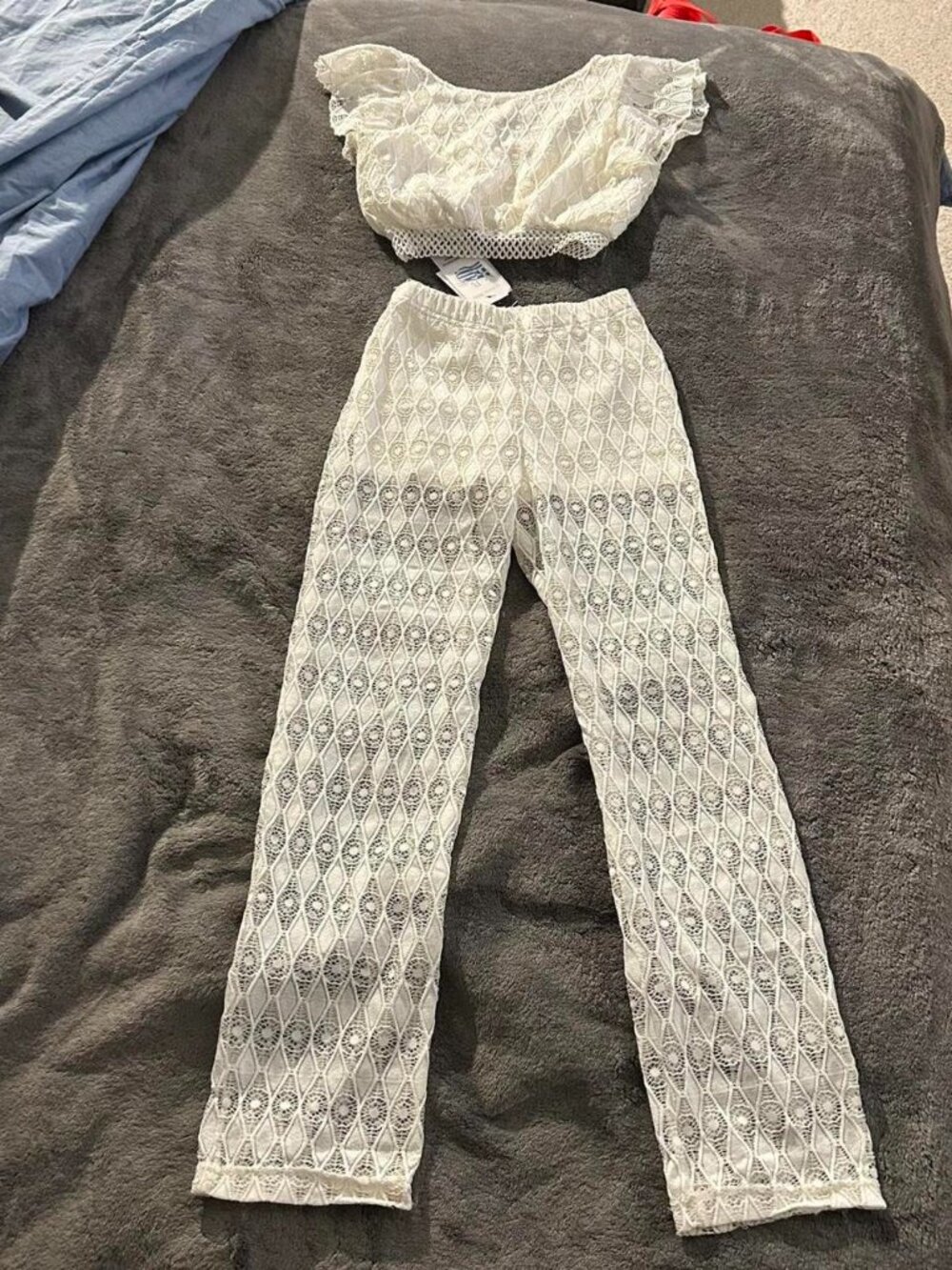 M&B Fashion Kids White Two Piece Set sz 8